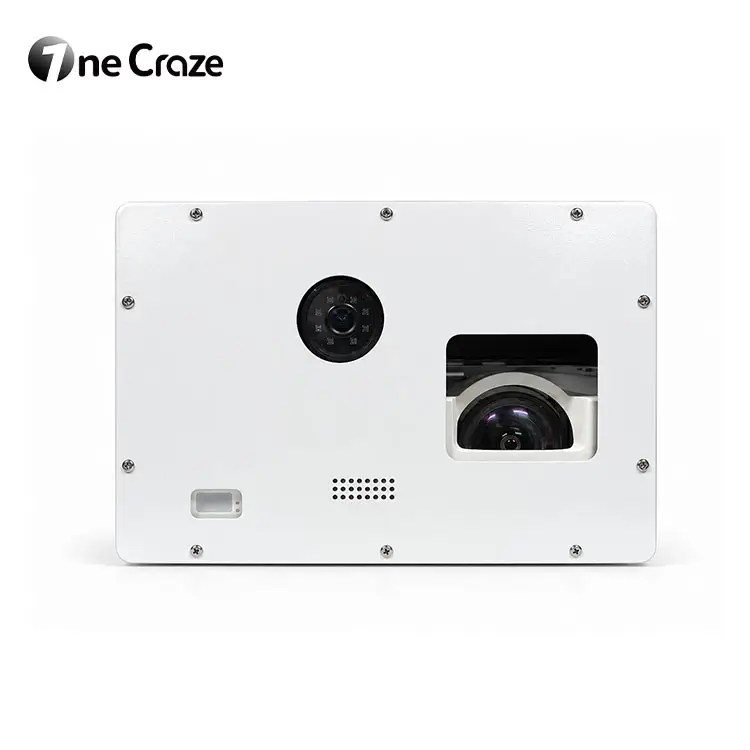 OneCraze ceiling-mounted ball wall projector above a ball pit with a child holding a play ball