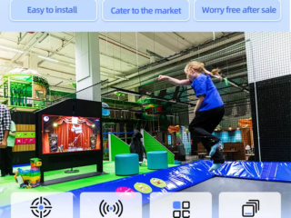 OneCraze digital trampoline game system for interactive entertainment