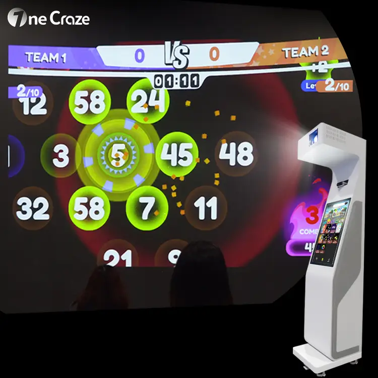 Mobile wall projector for indoor game rooms