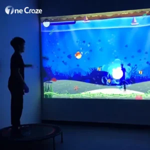 Interactive trampoline equipment with game feedback